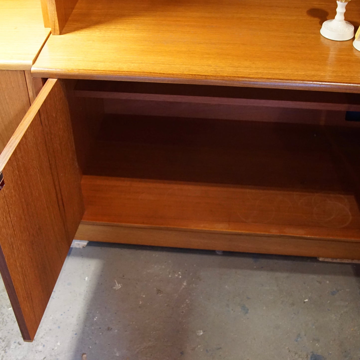 Midcentury G Plan Shelving Unit with Cabinet
