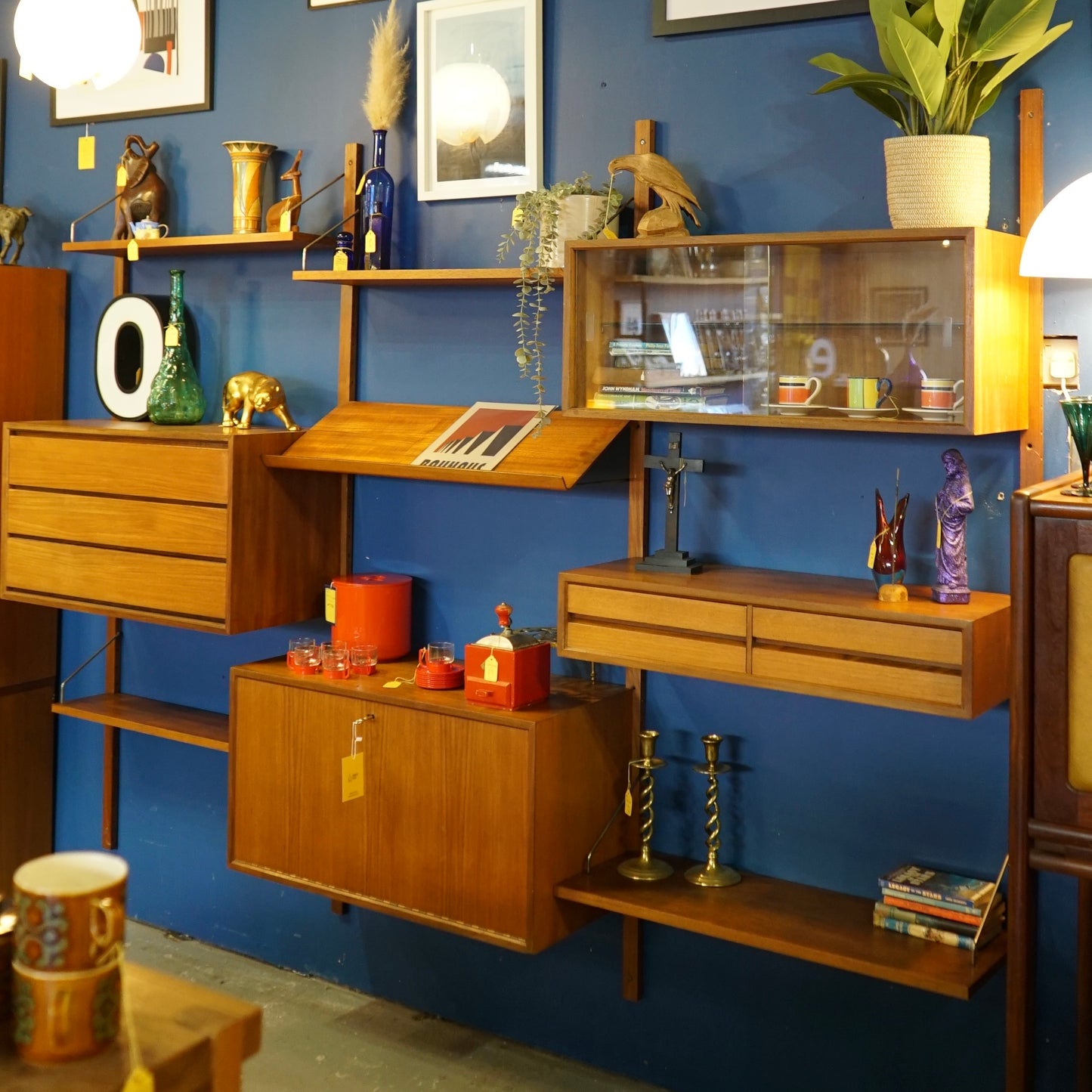 1960s Midcentury Modular Wall Unit by Poul Cadovius for Cado