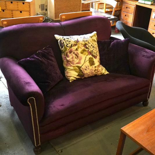 Early 20th Century Reupholstered Club Sofa