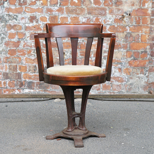 Rare Antique Captains Chair by B.L.Marble