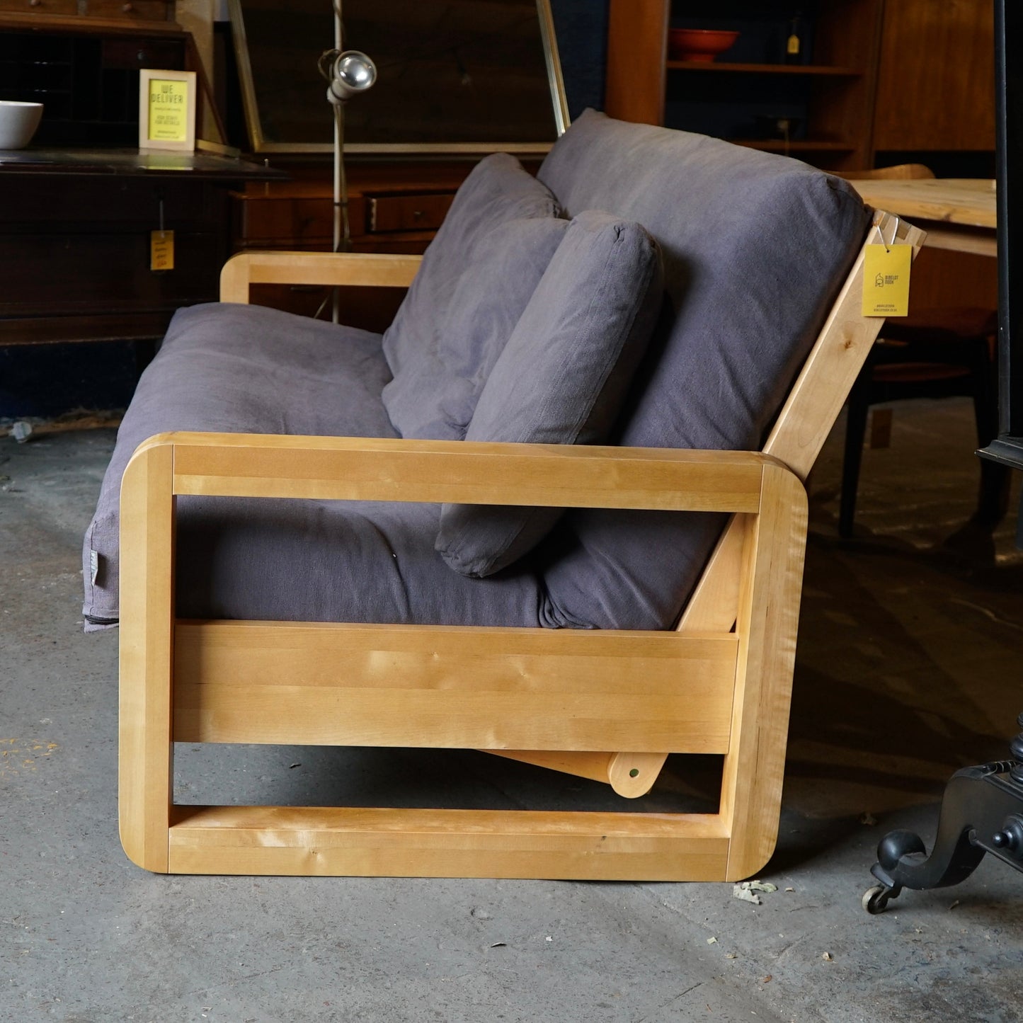 Futon Company - Loop 3 Seater Birch Sofa Bed