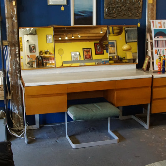 Uniflex Dressing Table and Stool designed by Gunther Hoffstead