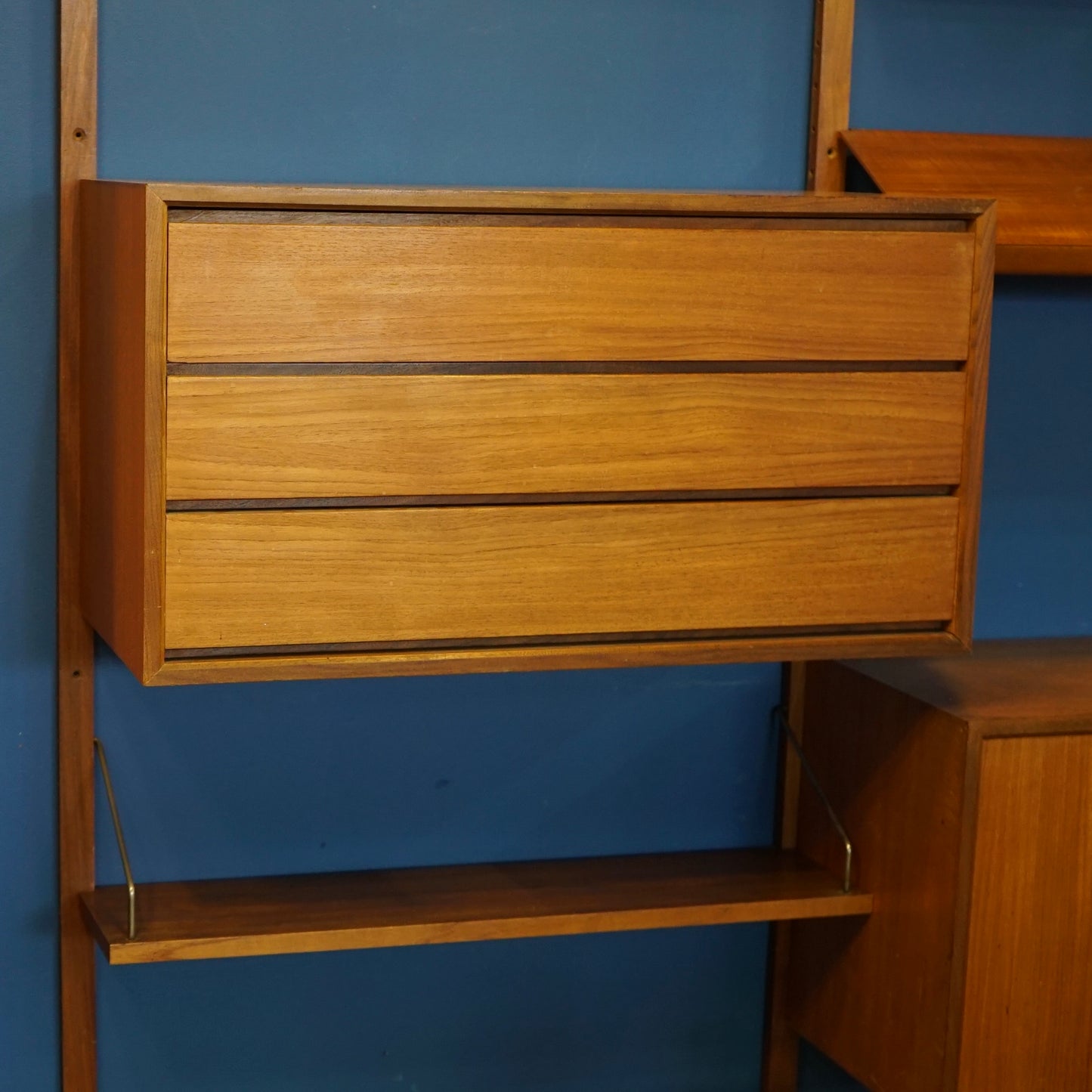 1960s Midcentury Modular Wall Unit by Poul Cadovius for Cado