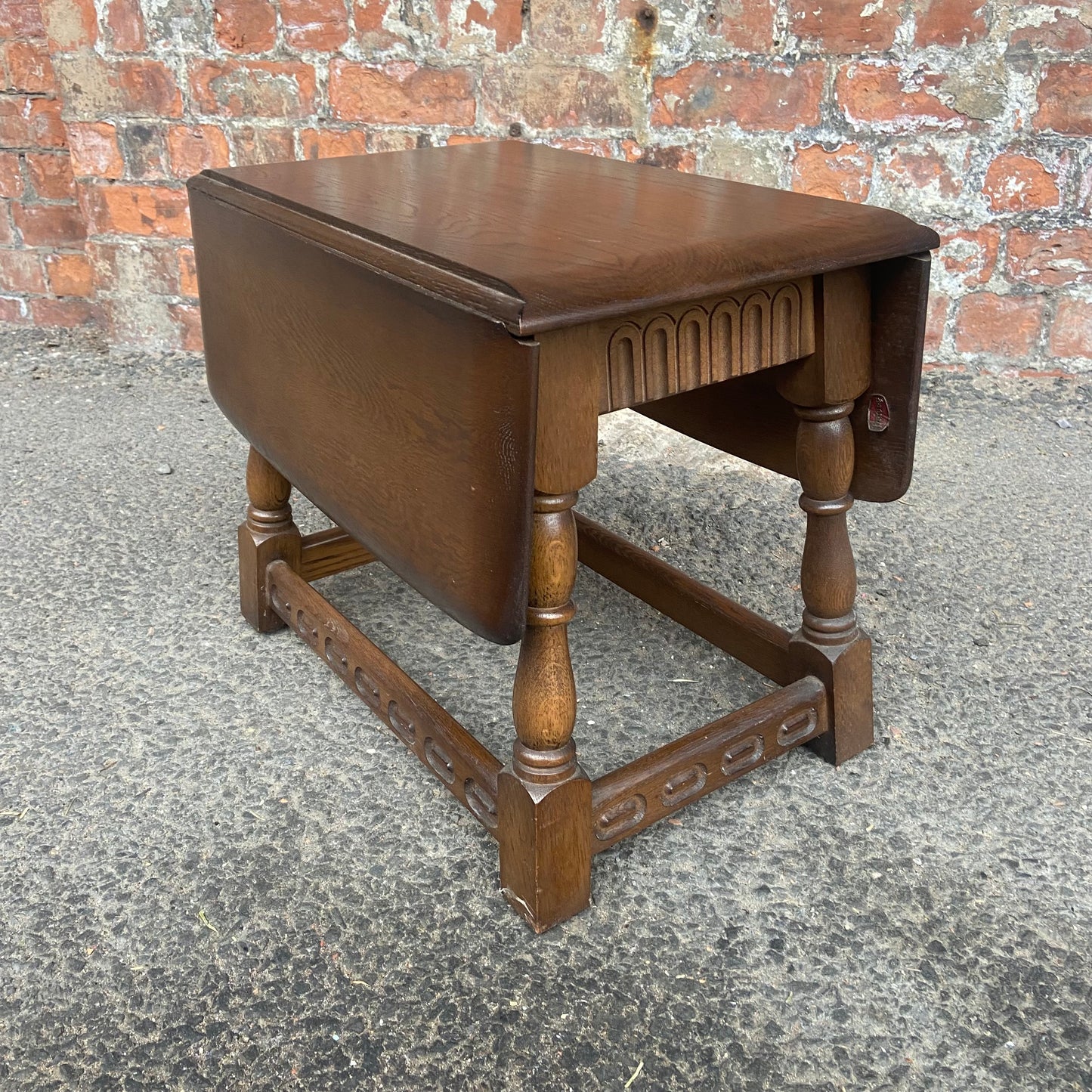 Utility Furniture Oak Swivel Drop leaf Coffee Table