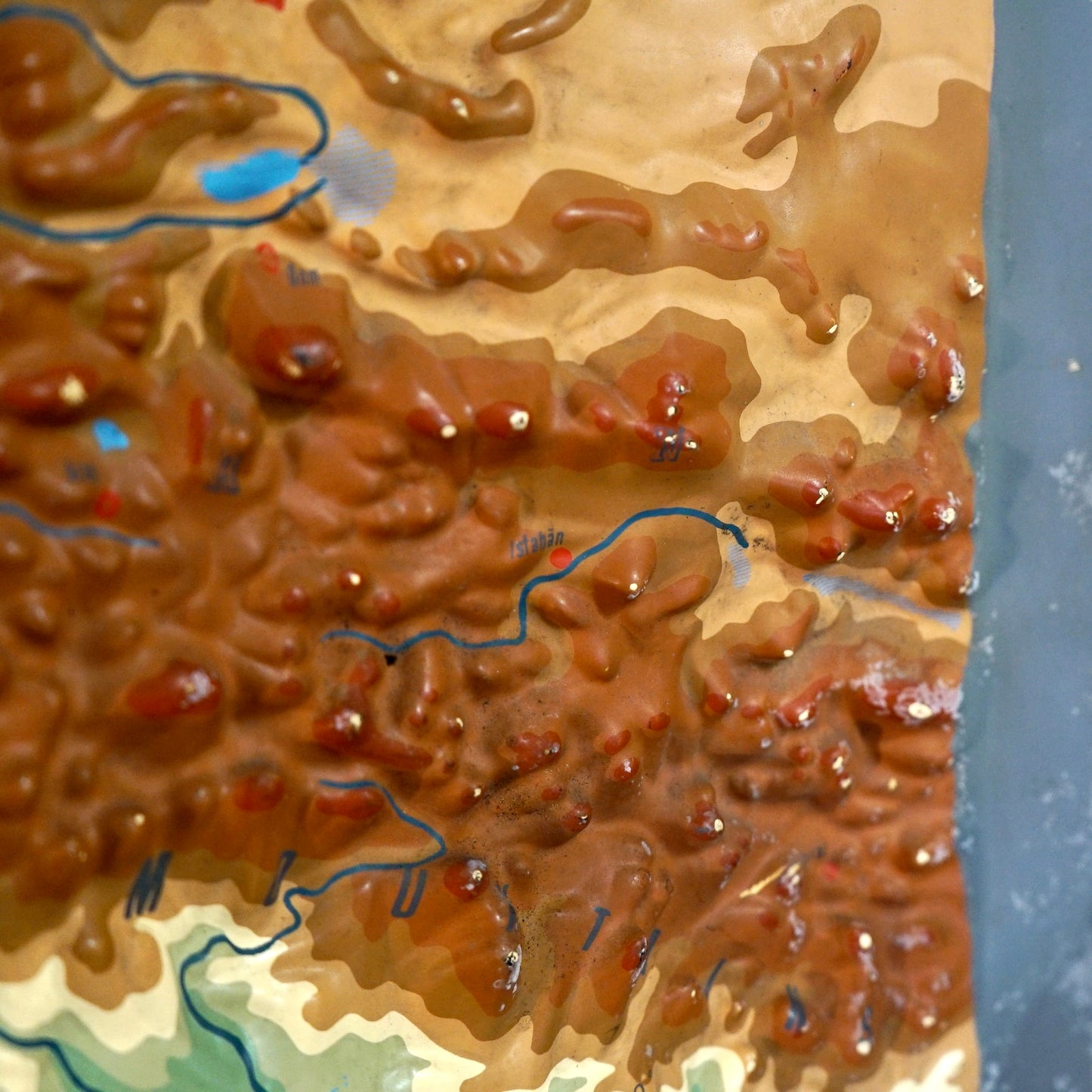 Large 1960s West German Relief Map of Europe by Relieftechnik