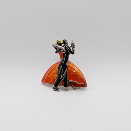 Past Times Clarice Cliff “Dancers” Art Deco Style Brooch