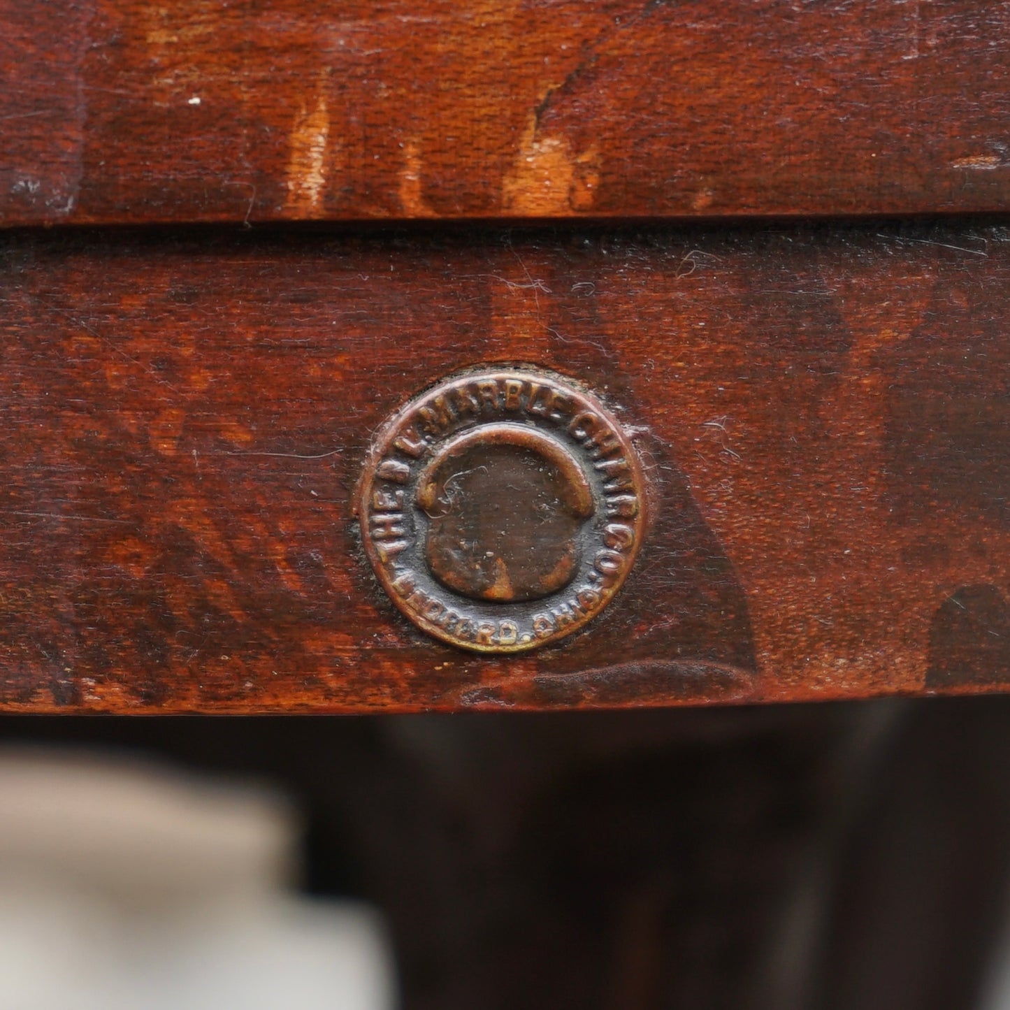 Rare Antique Captains Chair by B.L.Marble