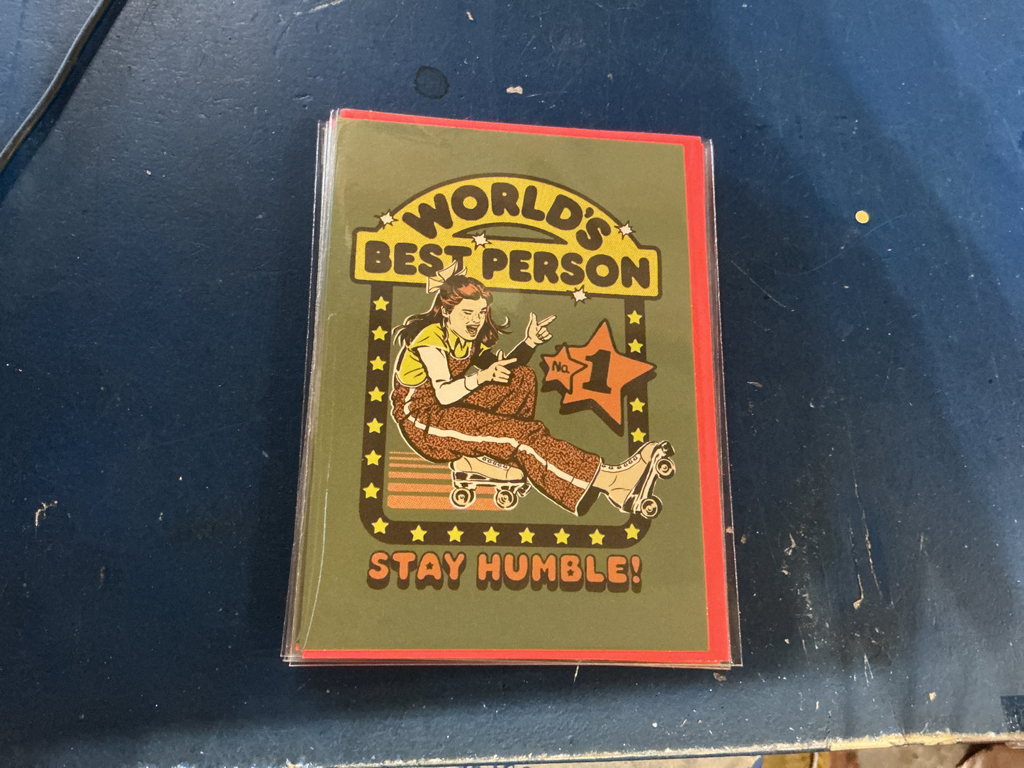 World’s Best Person Stay Humble Card
