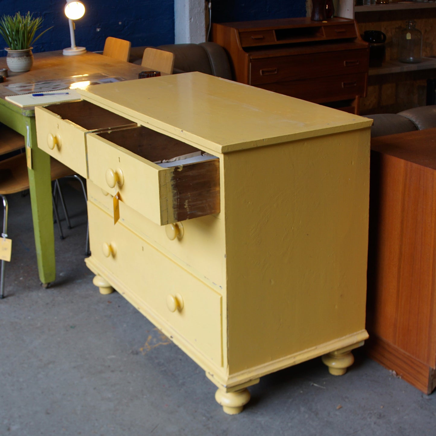 Vintage Yellow Chest of Drawers
