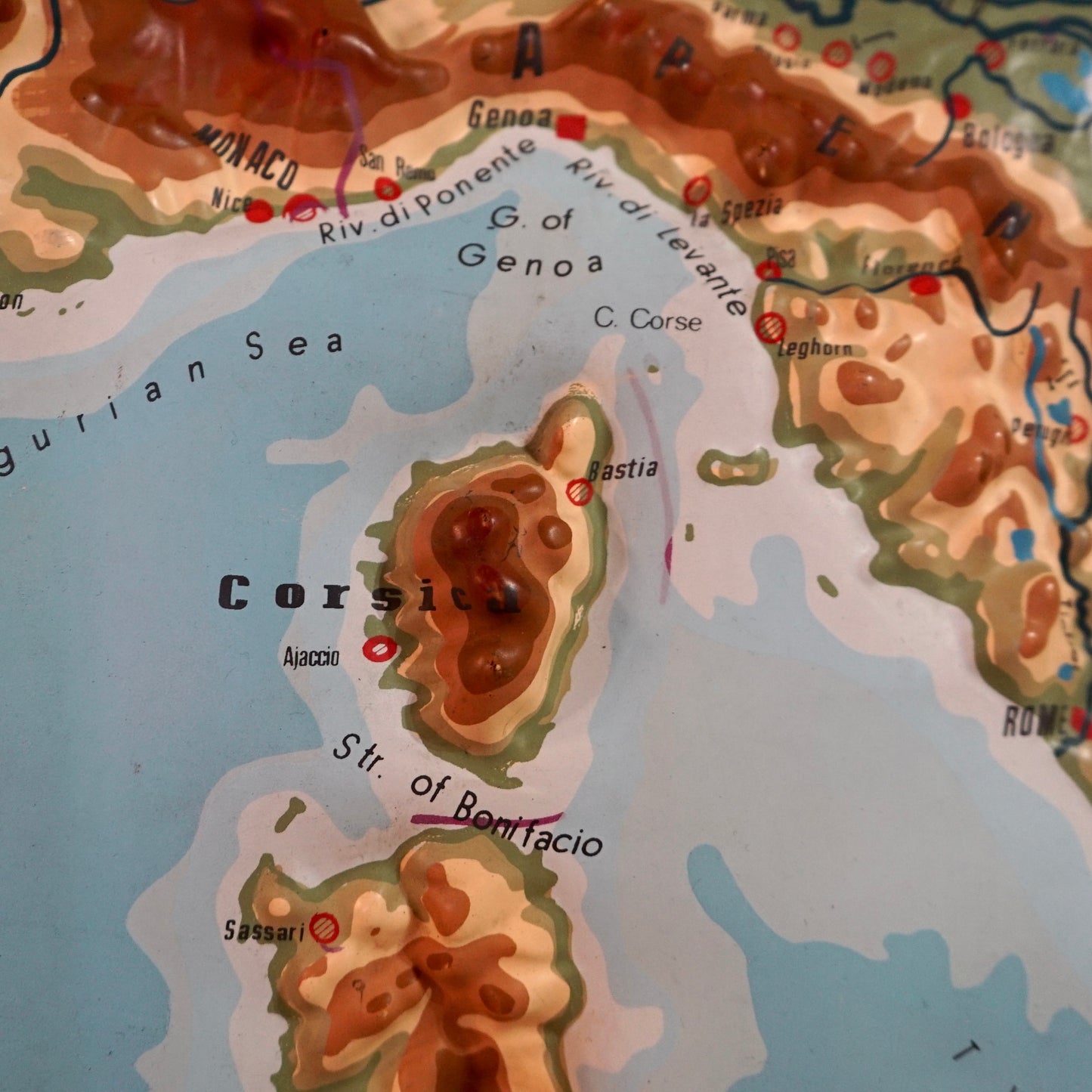 Large 1960s West German Relief Map of Europe by Relieftechnik