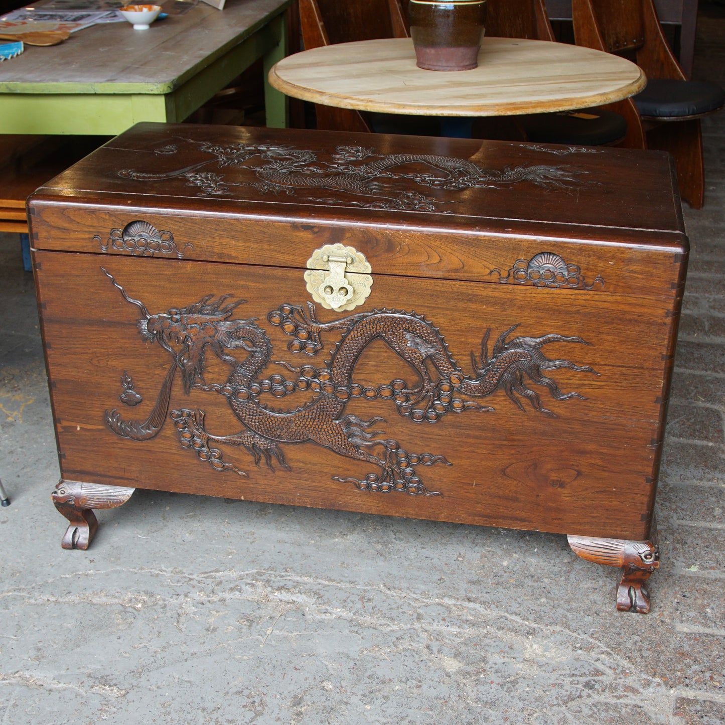 1970s Chinese Hand Carved Box