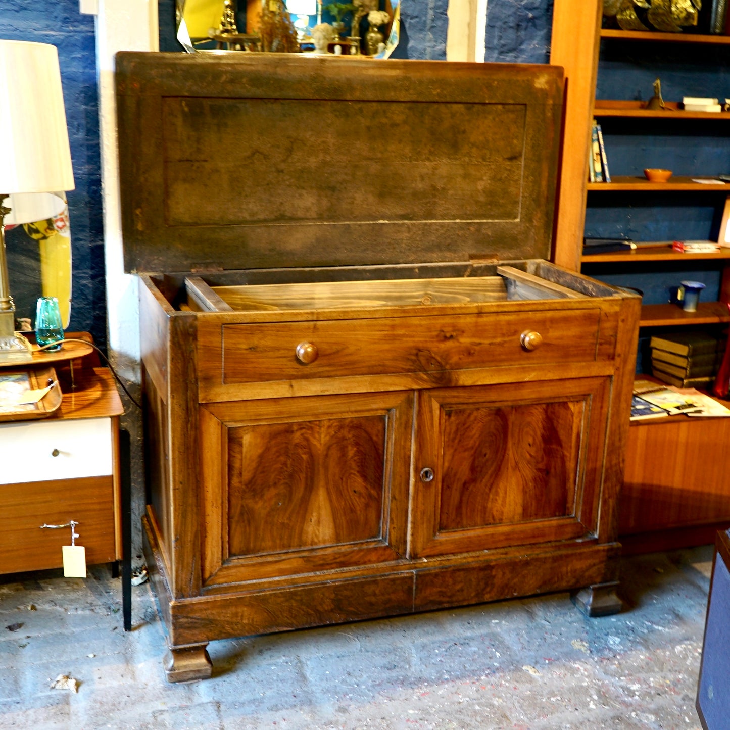 Antique French Walnut Buffet Sideboard