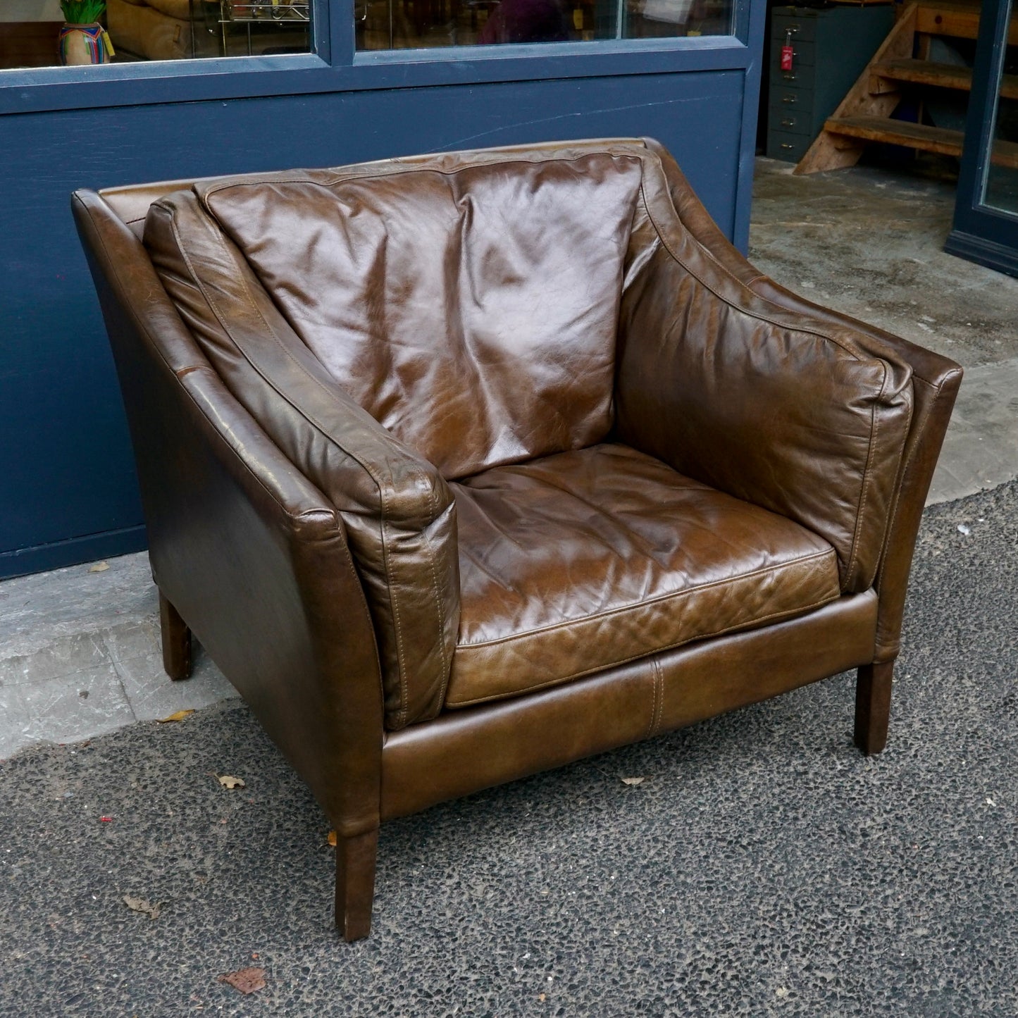 Halo Brown Leather Armchair