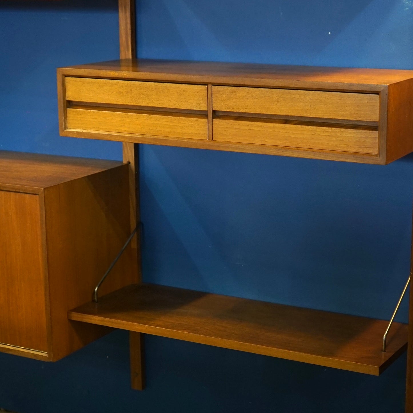 1960s Midcentury Modular Wall Unit by Poul Cadovius for Cado