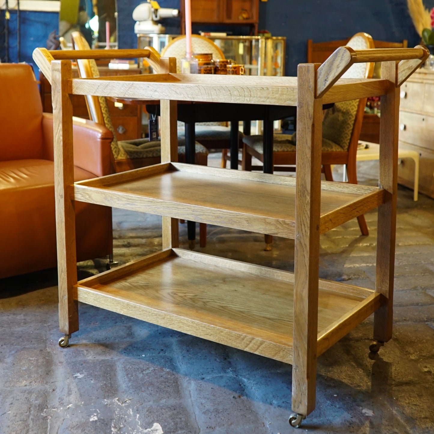 Solid Oak Large Drinks Trolley