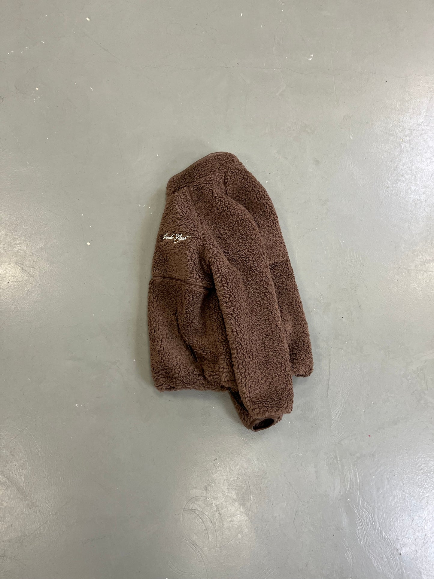 Brown Wool Blend Fleece