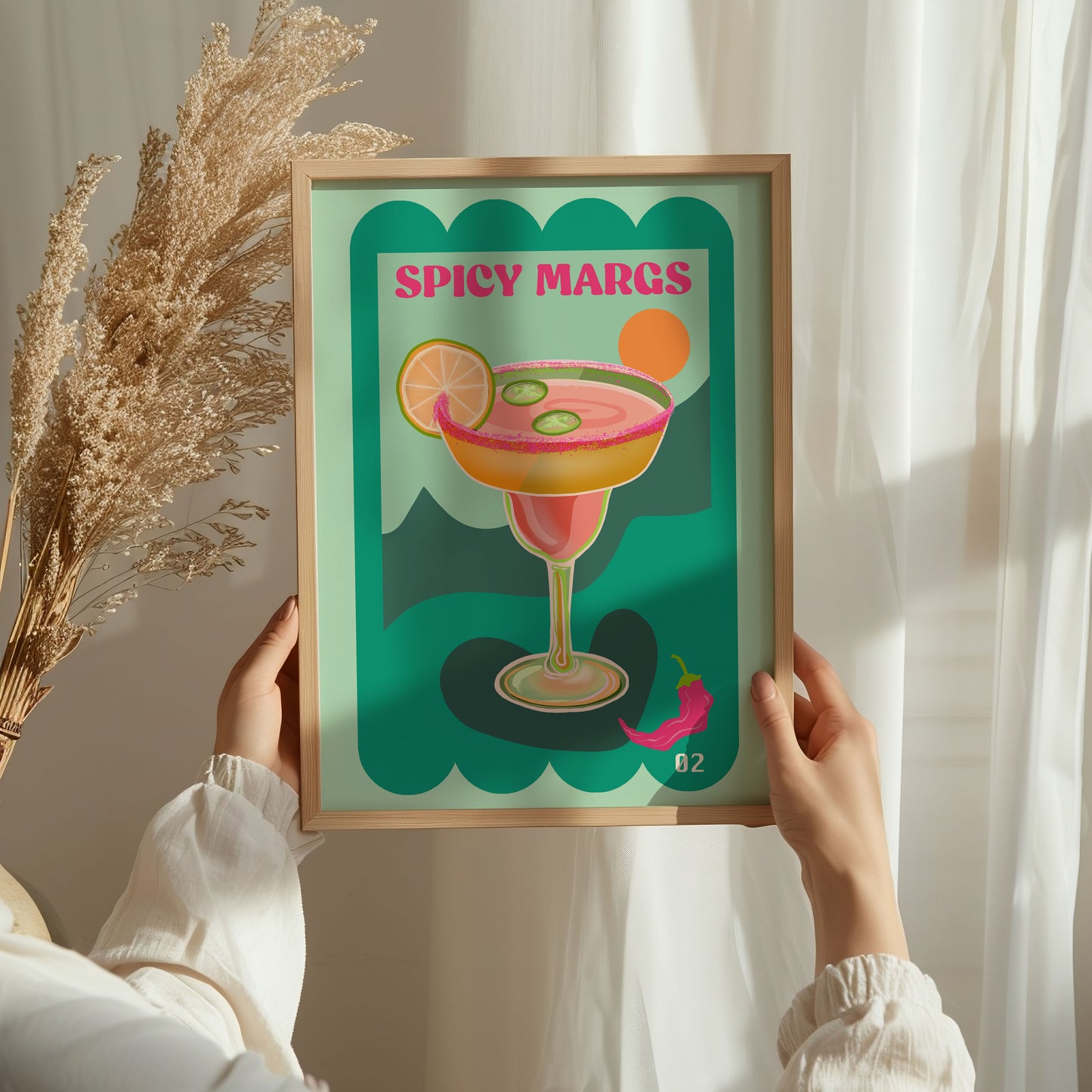 Spicy Margarita Cocktail Art - Lucie In The Sky Art