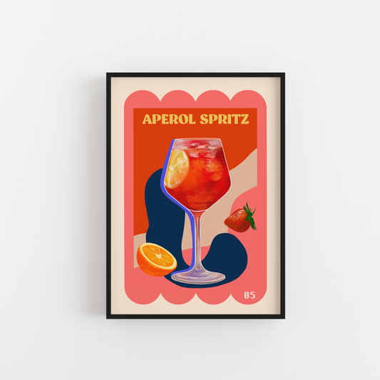 Aperol Spritz Cocktail Art - Lucie In The Sky Art