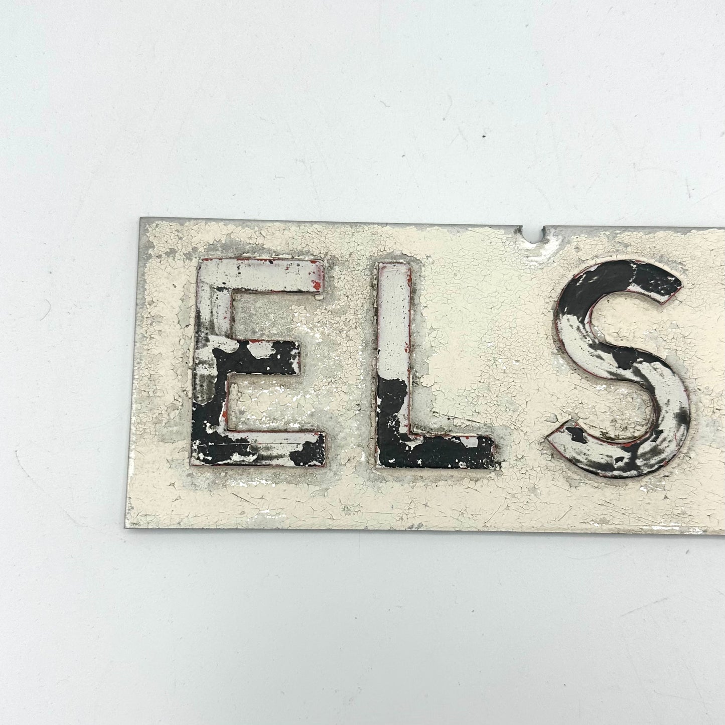 Antique 'Elstree' Studios Cut Victorian Enamel Cut London Street Sign