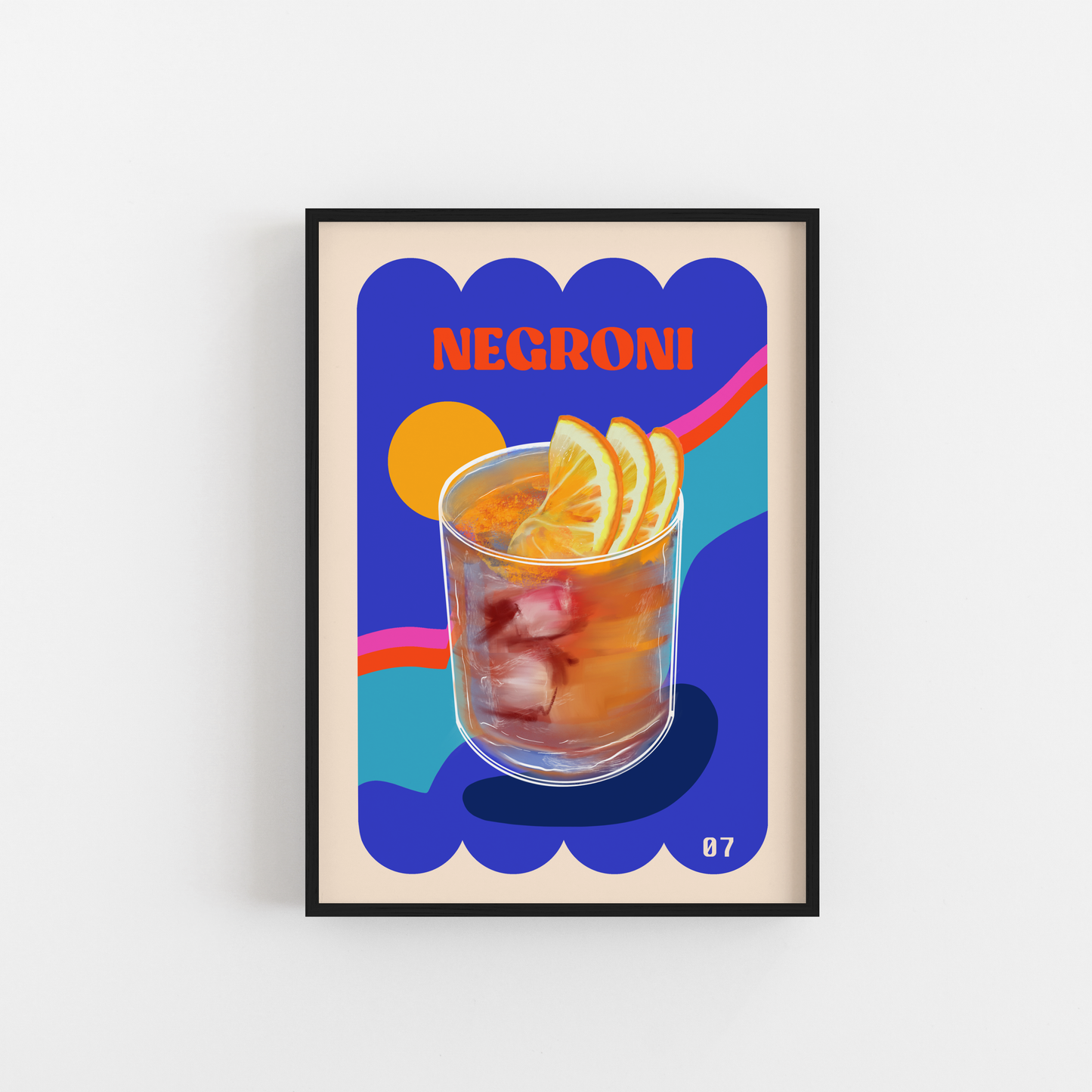 Negroni Cocktail Art - Lucie In The Sky Art