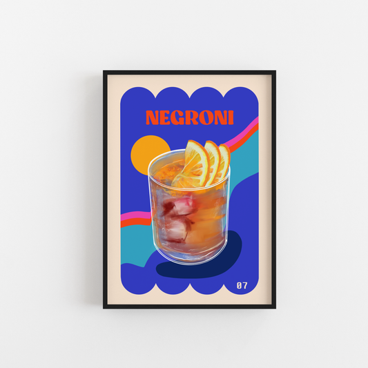 Negroni Cocktail Art - Lucie In The Sky Art