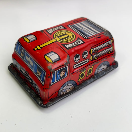 Small push along tin plate fire engine