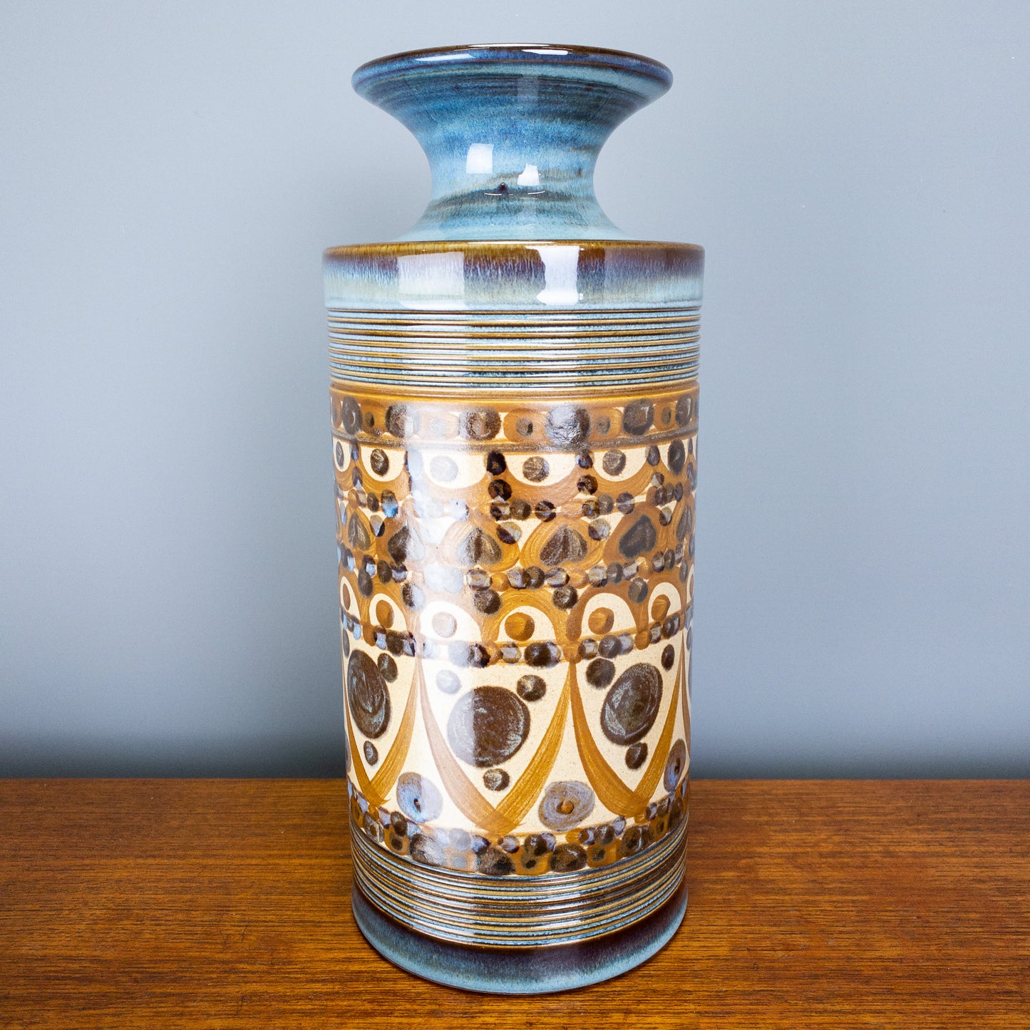 Stunning hand painted 1970s Denby Vase - Signed